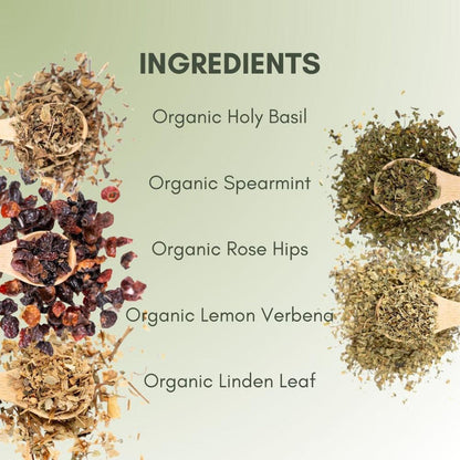 An Ingredient list for Organic Detox Tea.