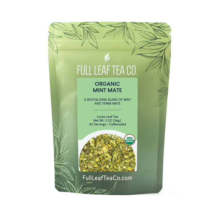 2oz bag of Organic Mint Mate by Full Leaf Tea Company