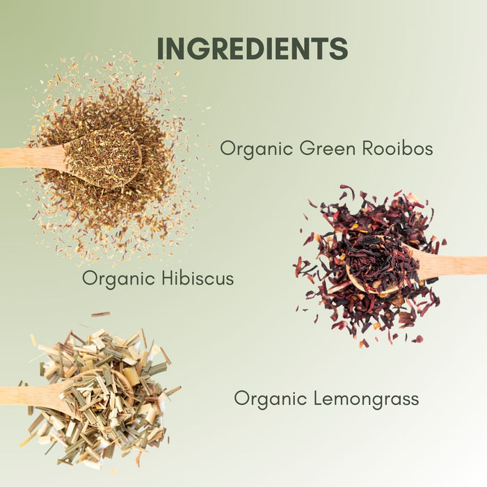 An Ingredient list for Organic Passion Tea.