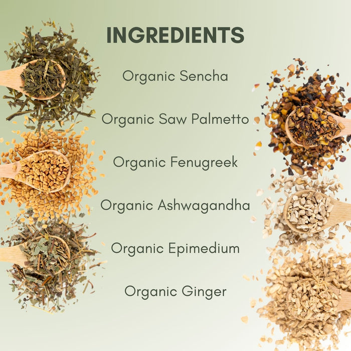 An Ingredient list for Organic Testosterone Blend Tea.