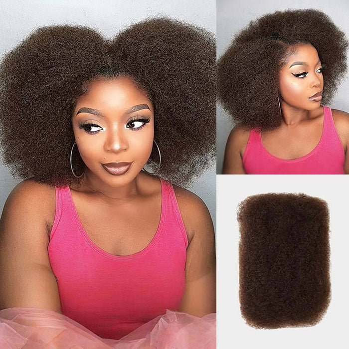 brown afro kinky bulk human hair
