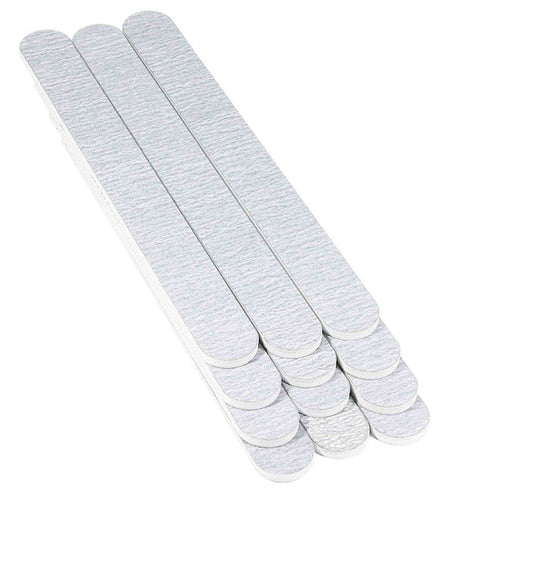 Pack of 12 - Zebra Nail Files, Professional Quality Grit 100/100  -  (Made in USA)