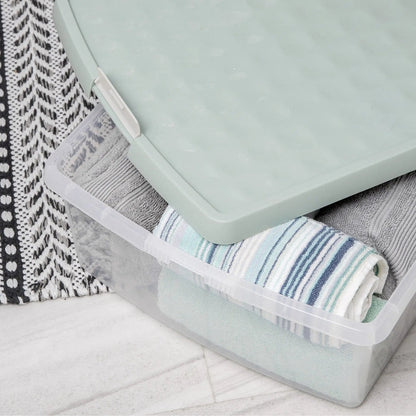 Pack of 3 - 30 Litre Wham Clip Plastic Storage Box with Lid 13.01 Wham Storage