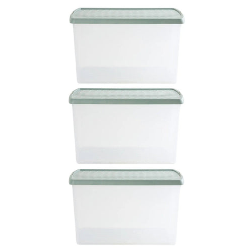 Pack of 3 - 62 Litre Wham Clip Plastic Storage Box with Lid 13.02 Wham Storage