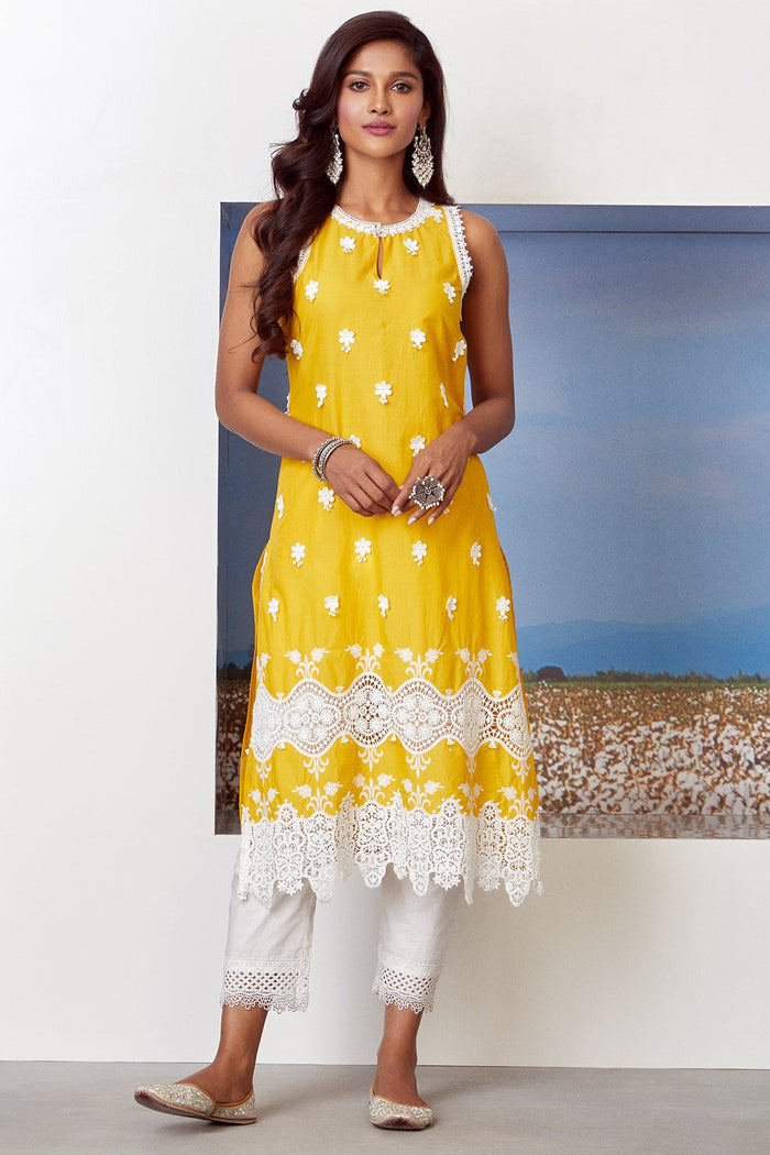 Paradise Supima Cotton Mango Kurta Set