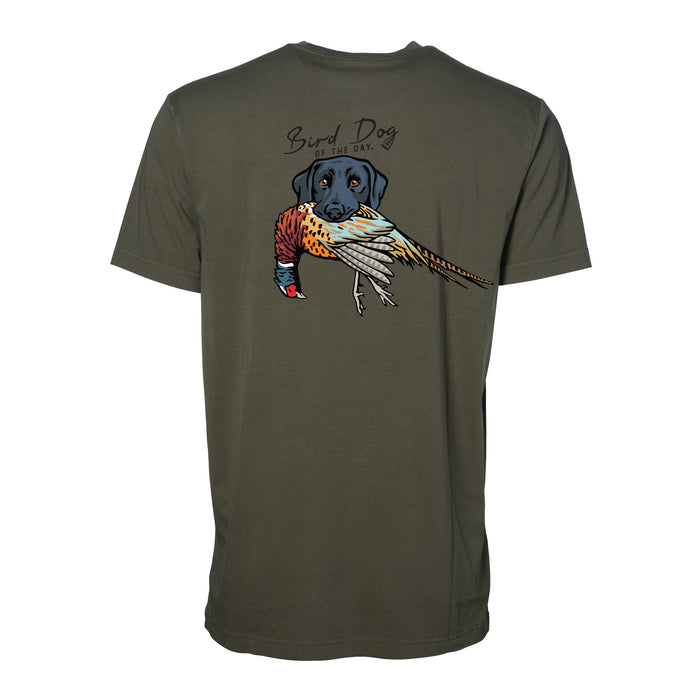 Black Lab with a Pheasant / Olive Drab / XS