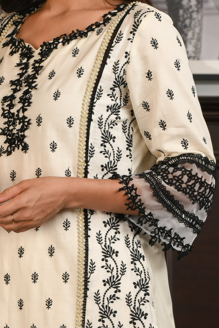 Pima Satin Merry Kurta With Harem Pyajama