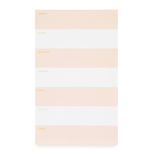 Pink Striped Weekly Pad