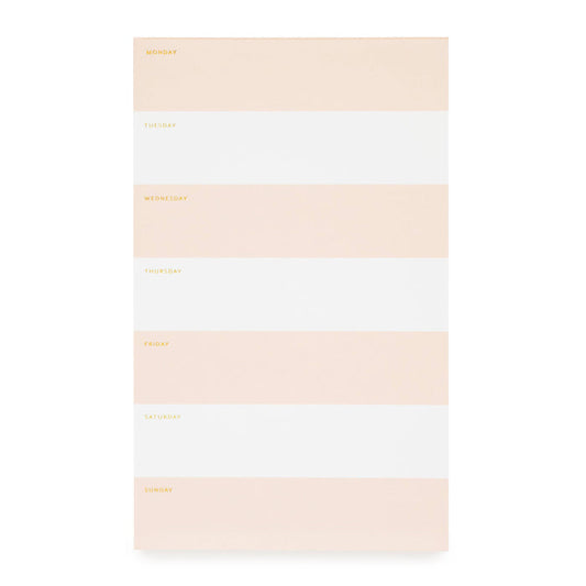 Pink Striped Weekly Pad