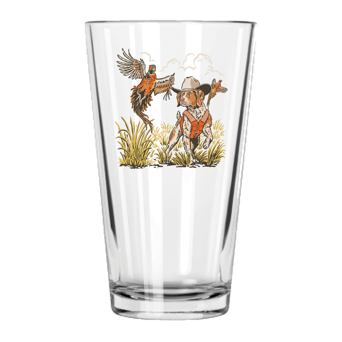 Pointing West Pint Glass