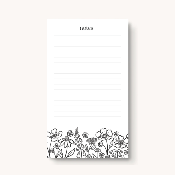 Pressed Floral Lined Notepad