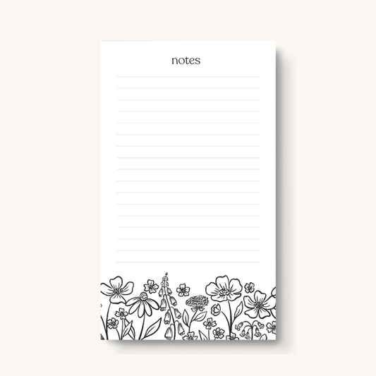 Pressed Floral Lined Notepad