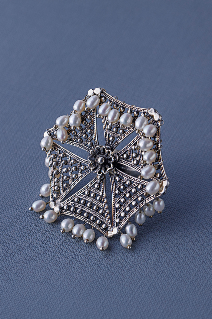 Pure Silver Alana Pearl Ring