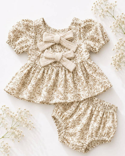 Quinn Bow-Back Top & Bloomer Set | Wisteria Smoke