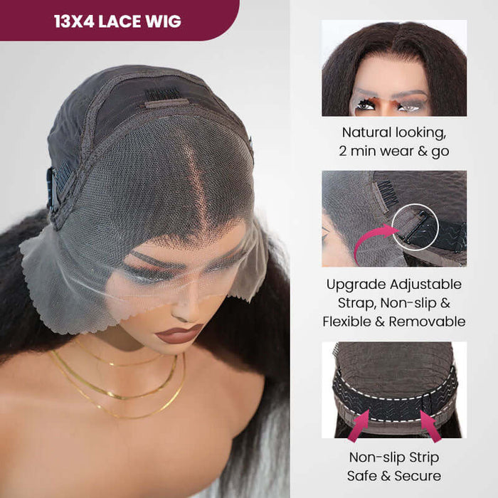 QVR #FB30 Straight Full Lace Wig Handmade Highlights Human Hair Knotless Wigs