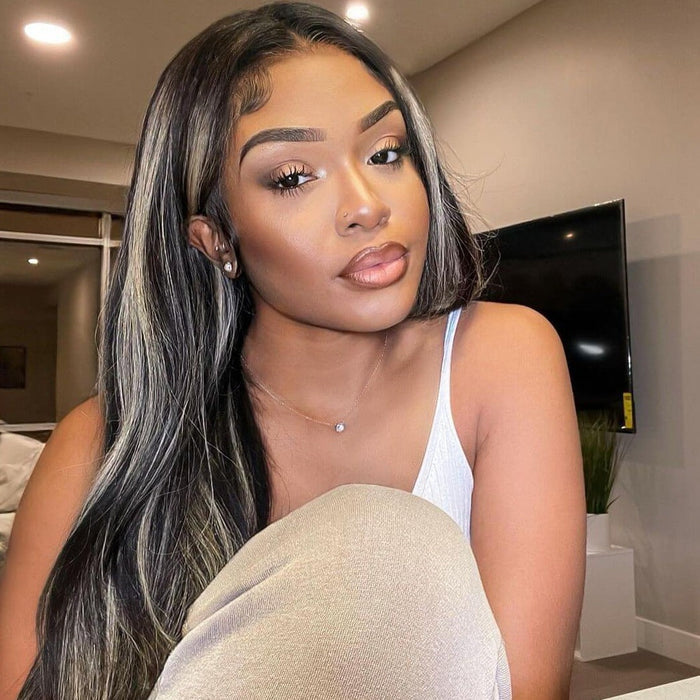 qvr platinum blonde hd lace wig human hair for natural blending