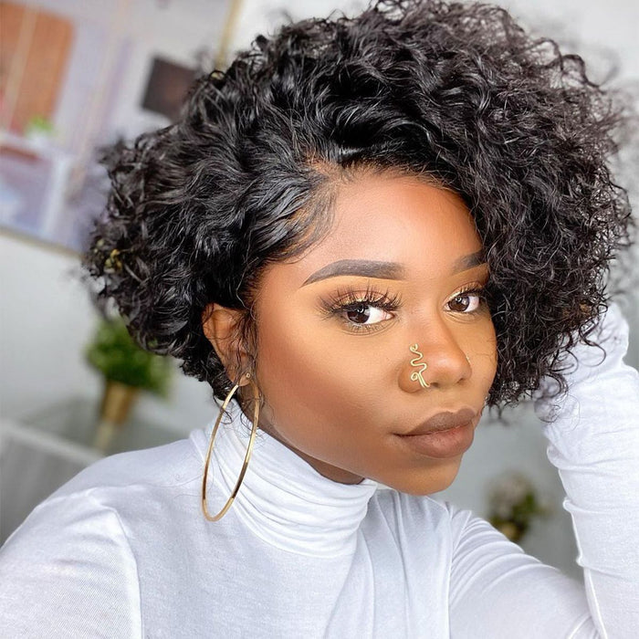 short pixie cut wigs 100 human hair easy to style