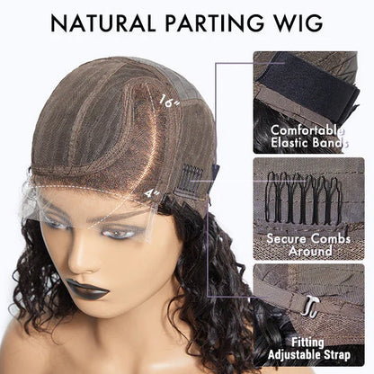 QVR Popular Bouncy Curly Short Pixie Cut Wig 13x4 Lace Wigs