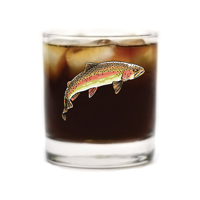 Rainbow Trout Whiskey Glass