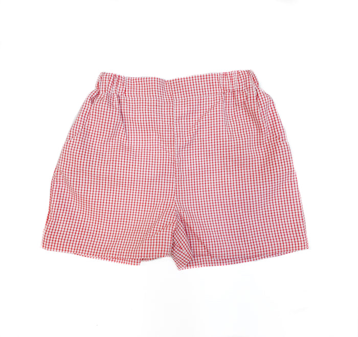 Red Windowpane Short