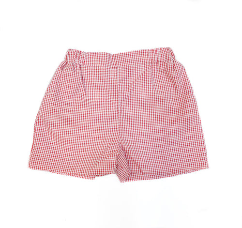 Red Windowpane Short