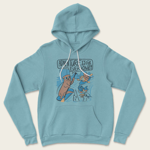 River Crew Hoodie - Heather Blue Lagoon