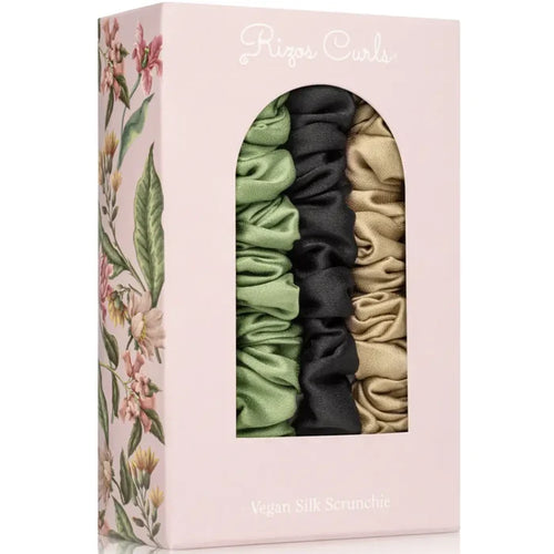 Rizos Curls Vegan Silk Mini Scrunchies 3-Pack