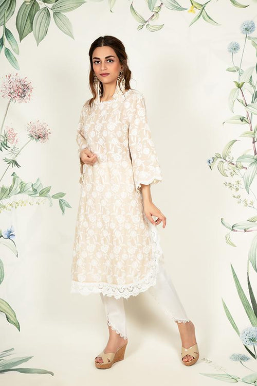 Rosebud Kurta and Dhoti Pyajama