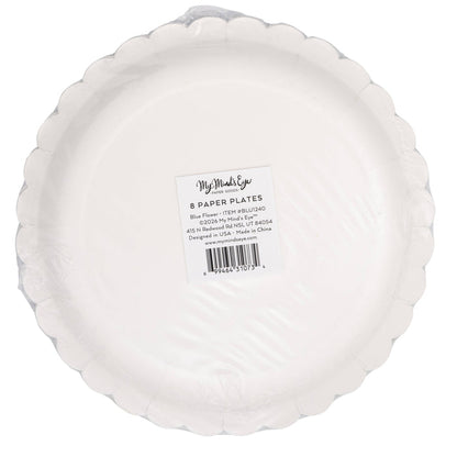 Round Blue Flower 8" Plate