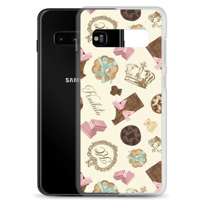 Stylish Royal Cookie Samsung® Clear Case featuring a fun cookie design, perfect for protection and flair.