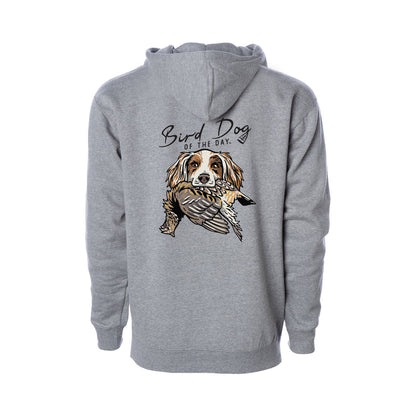 English Setter with a Ruffed Grouse / Heather Grey / XS