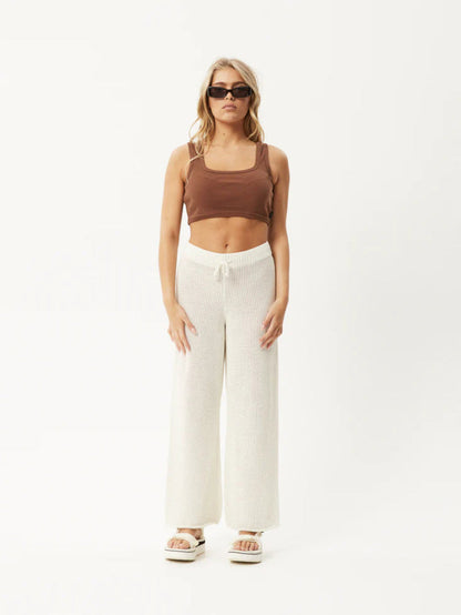 Ryder - Organic Recycled Knit Pants | White-Image 1