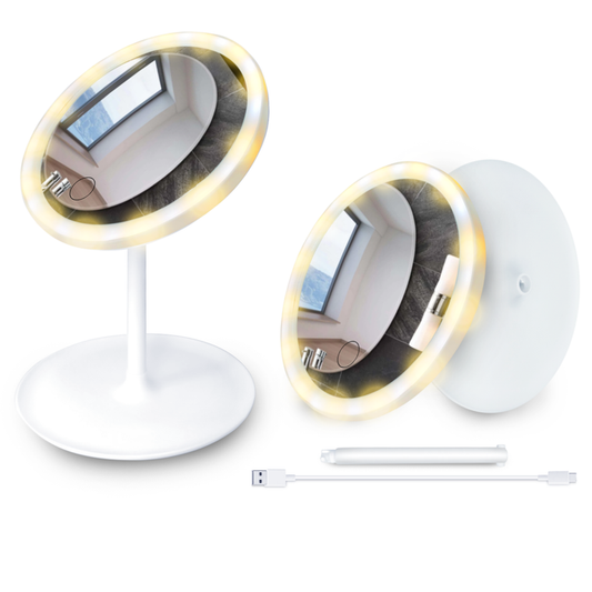 round LED makeup mirror with touch control