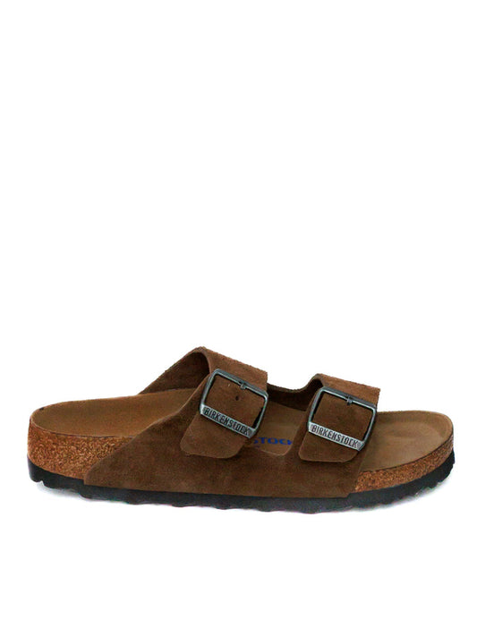 BIRKENSTOCK Sandalo arizona sfb camoscio marrone ARIZONA SFB 1030865-DARK TEA