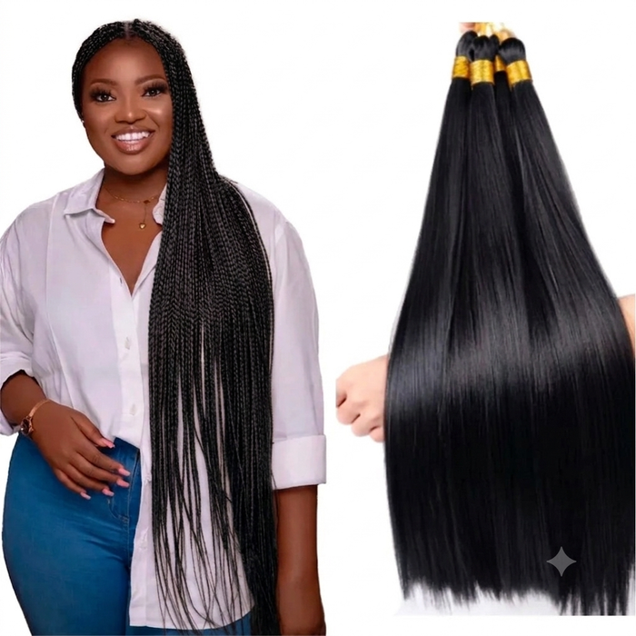 Silky Bone Straight 30 Inch Single Tone Braiding hair