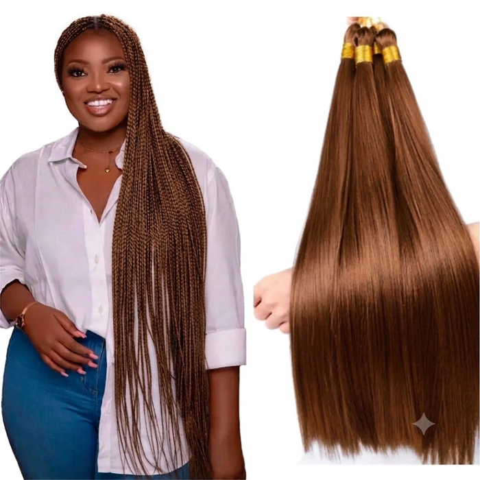 Silky Bone Straight 30 Inch Single Tone Braiding hair