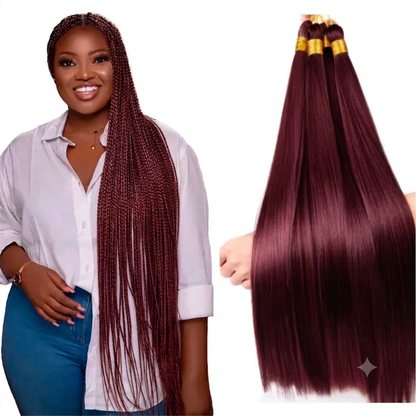 Silky Bone Straight 30 Inch Single Tone Braiding hair