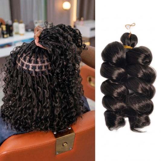 Silky Italian Curl Single Tone Braiding hair