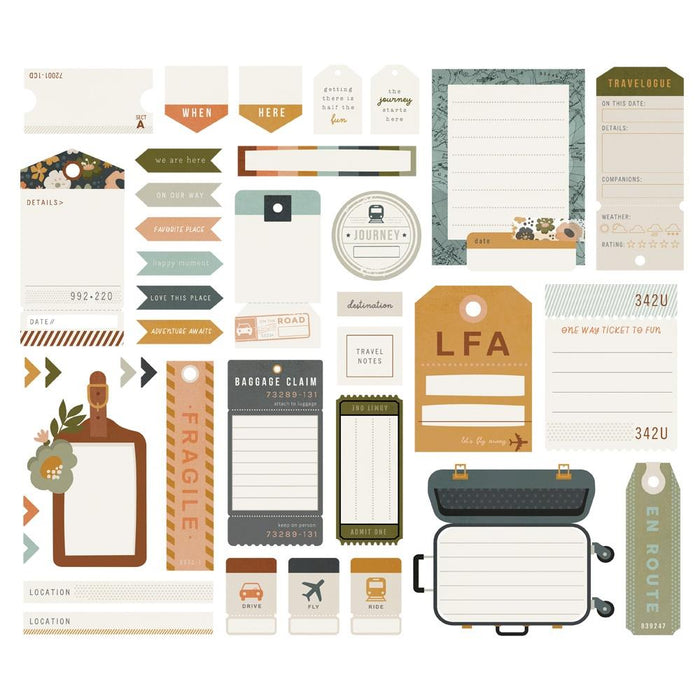 Simple Stories - Bits & Pieces Die-Cuts - 38/Pkg - Here & There - Journal. Die-Cuts are a great addition to scrapbook pages, greeting cards and more! The perfect embellishment for all your paper crafting needs! Available at Embellish Away located in Bowmanville Ontario Canada.
