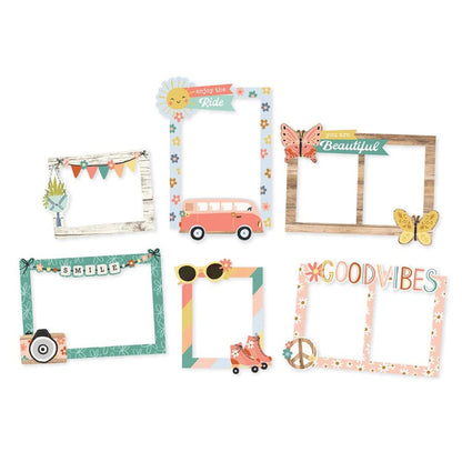 Simple Stories - Chipboard Frames - Boho Sunshine. The perfect embellishment to finish your project! Embellishments can add whimsy, dimension, color and style to greeting cards, scrapbook pages, altered art, mixed media and more. Available at Embellish Away located in Bowmanville Ontario Canada.