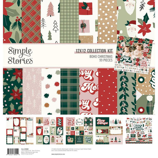 Simple Stories - Collection Kit 12"X12" - Boho Christmas. Start your project off right with the perfect paper for scrapbook pages, greeting cards, bookmarks, gift cards, mixed media and much more! Available at Embellish Away located in Bowmanville Ontario Canada.