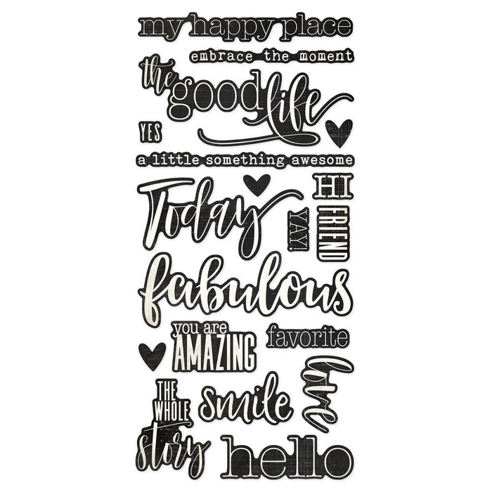 Simple Stories - Simple Vintage Essentials Foam Stickers - 40/Pkg - Titles. If you want to add a bit of dimension to your projects these foam stickers will do the job. This package is sure to add the finishing touches to your projects. Available at Embellish Away located in Bowmanville Ontario Canada.