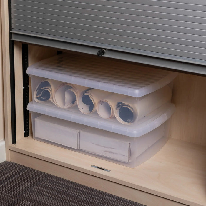 SINGLE - 30 Litre Wham Clip Plastic Storage Box with Lid 13.01 Wham Storage