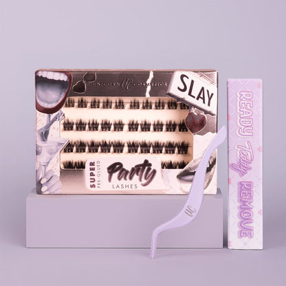 SLAY Super Pre-Glued Party Lashes Full Kit - Unicorn Cosmetics