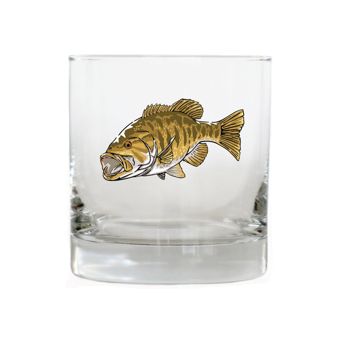 Smallmouth Bass Whiskey Glass