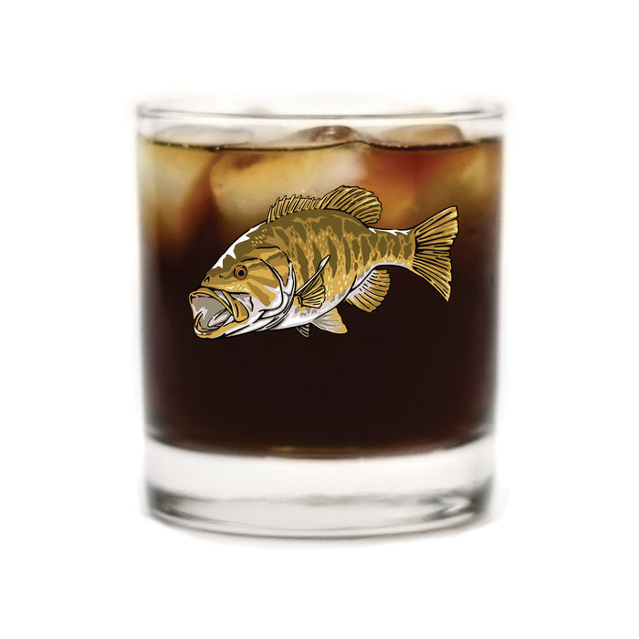 Smallmouth Bass Whiskey Glass