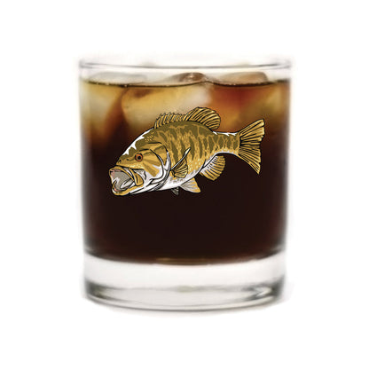 Smallmouth Bass Whiskey Glass