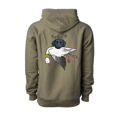 Black Lab with a Snow Goose / Olive (Premium Heavyweight) / XS