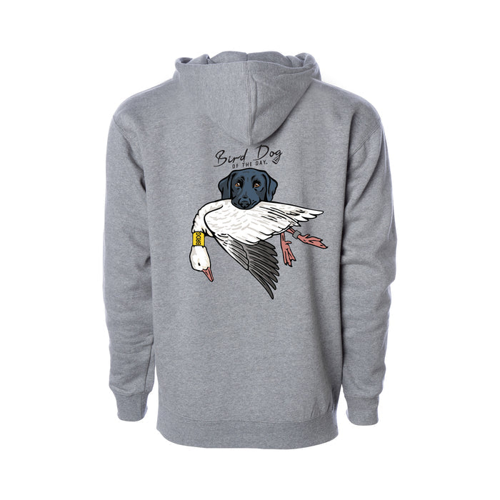 Black Lab with a Snow Goose / Heather Grey / XS