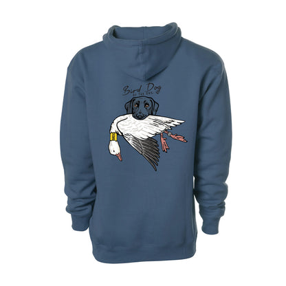 Black Lab with a Snow Goose / Storm Blue / XS